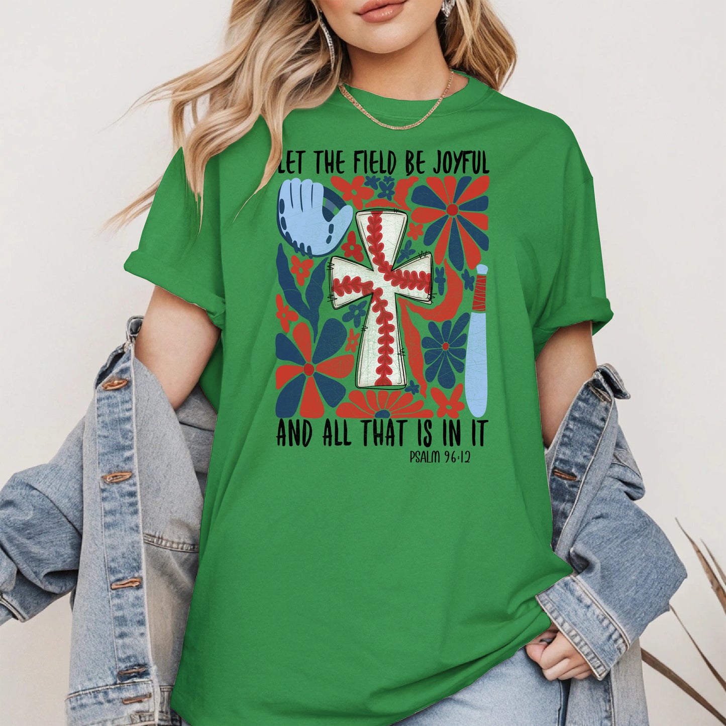 Faith Baseball Floral Shirt Sport Tee Hoodie Sweatshirt Gift for Fans