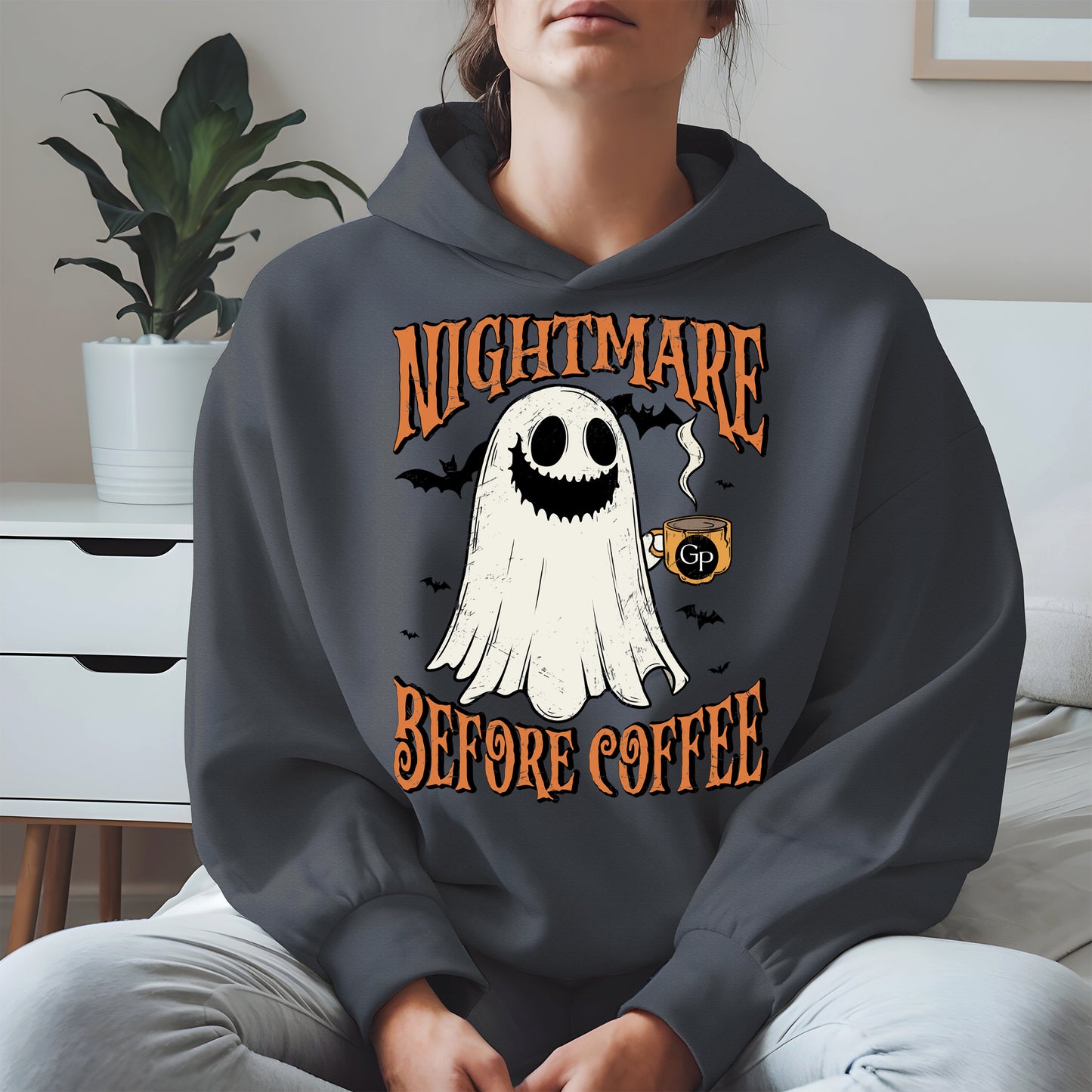 Funny Halloween Ghost Tee for Coffee Shirt