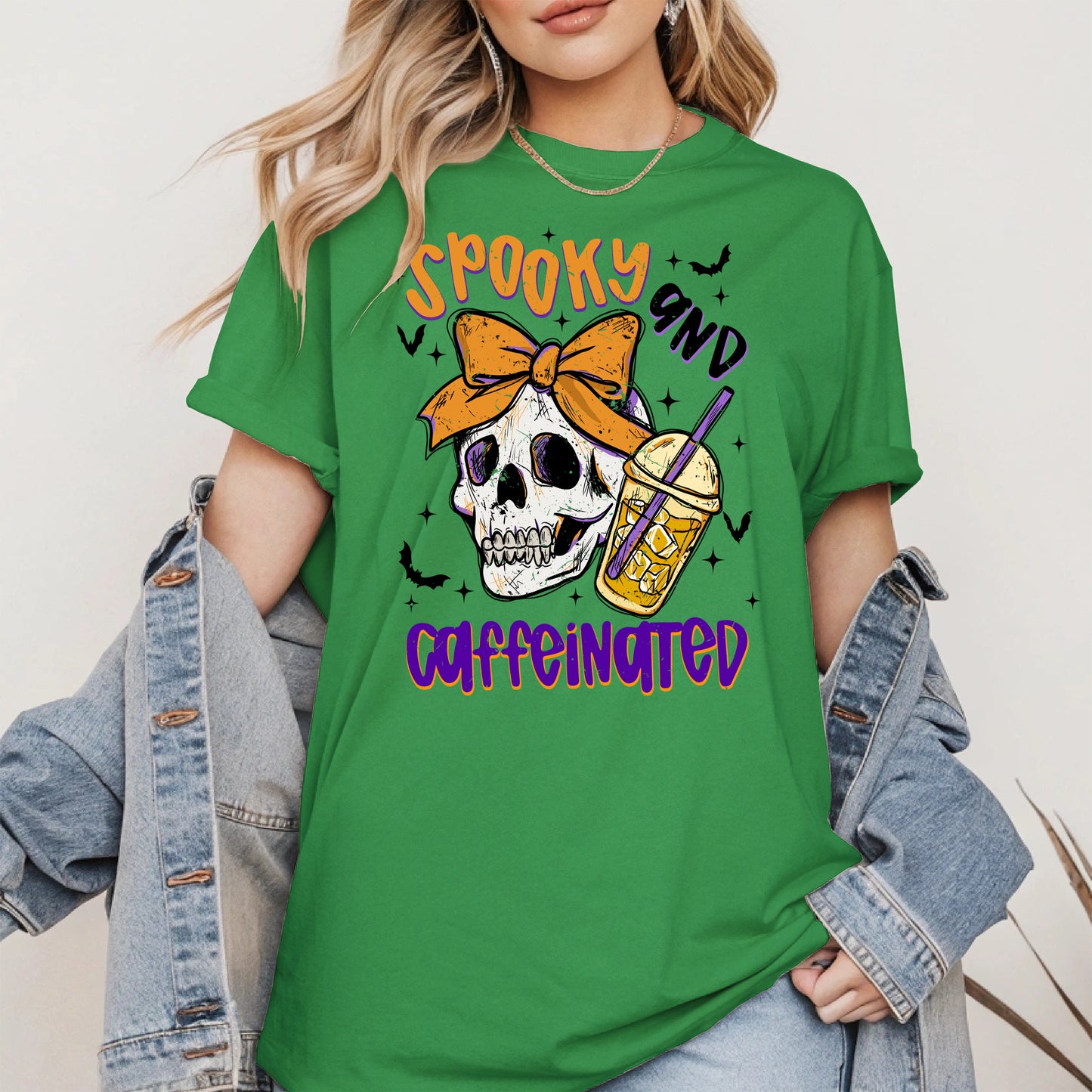 Spooky and Caffeinated halloween shirt