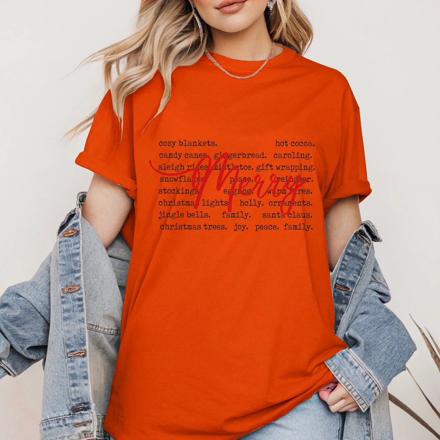 Merry Christmas Typography Shirt Hoodie