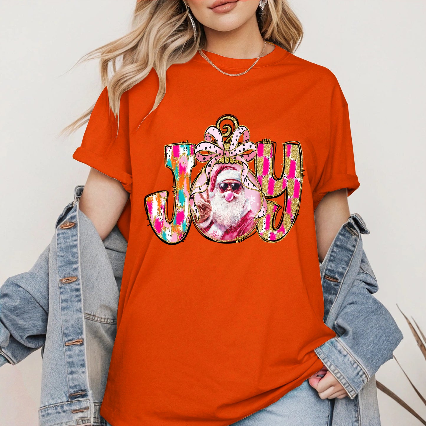 Joy Christmas Shirt Santa Cool Holiday Gift