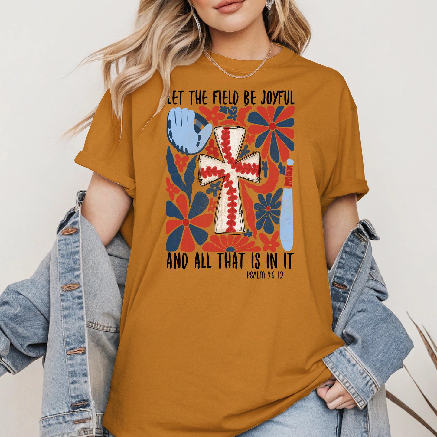 Faith Baseball Floral Shirt Sport Tee Hoodie Sweatshirt Gift for Fans