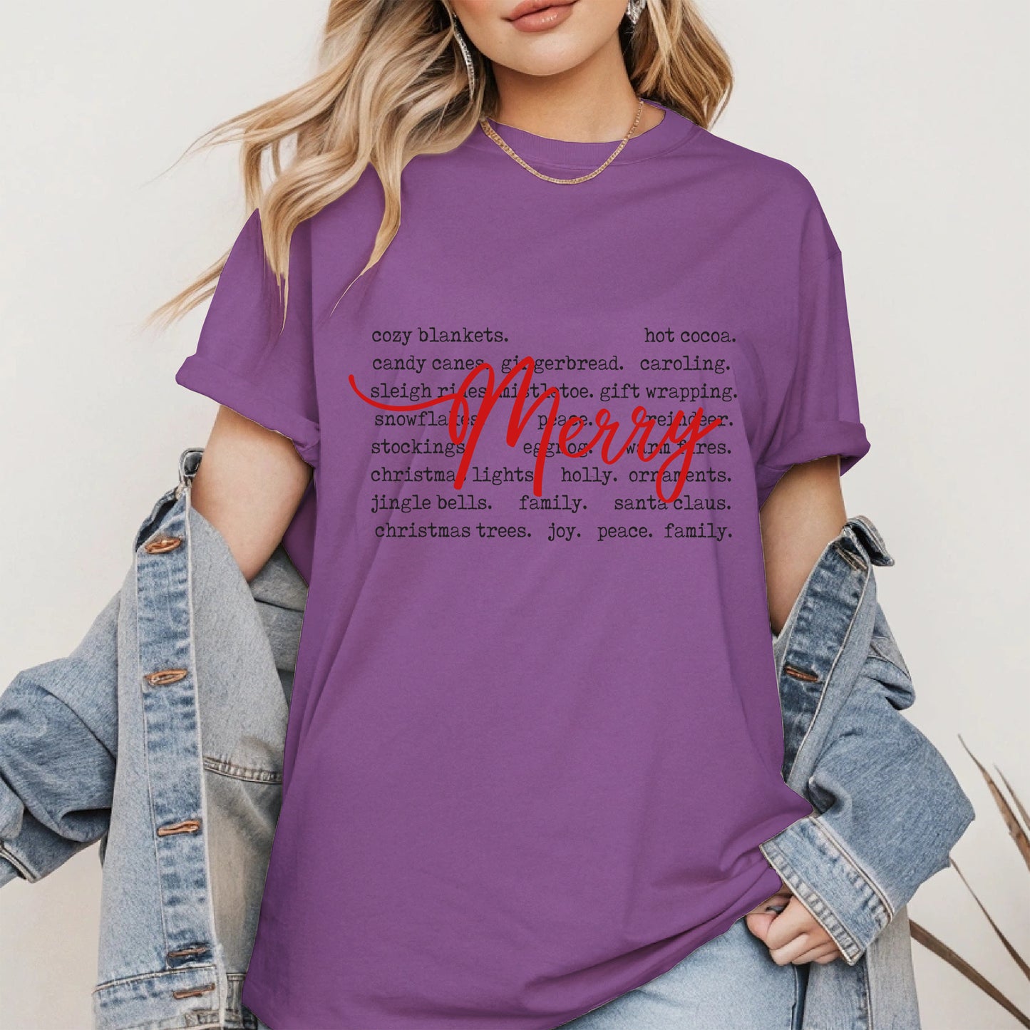 Merry Christmas Typography Shirt Hoodie