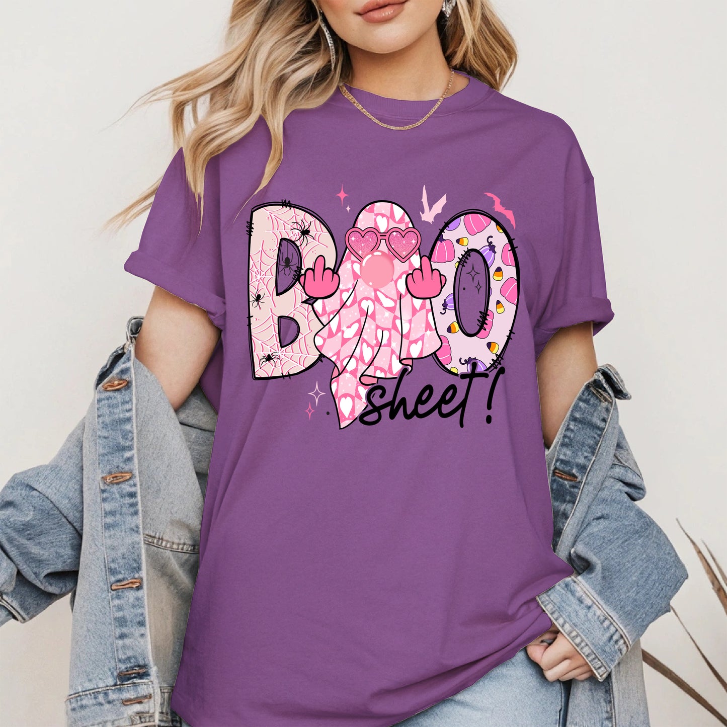 Pink Sassy Ghost Boo Shirt - Cute Halloween Attitude Tee