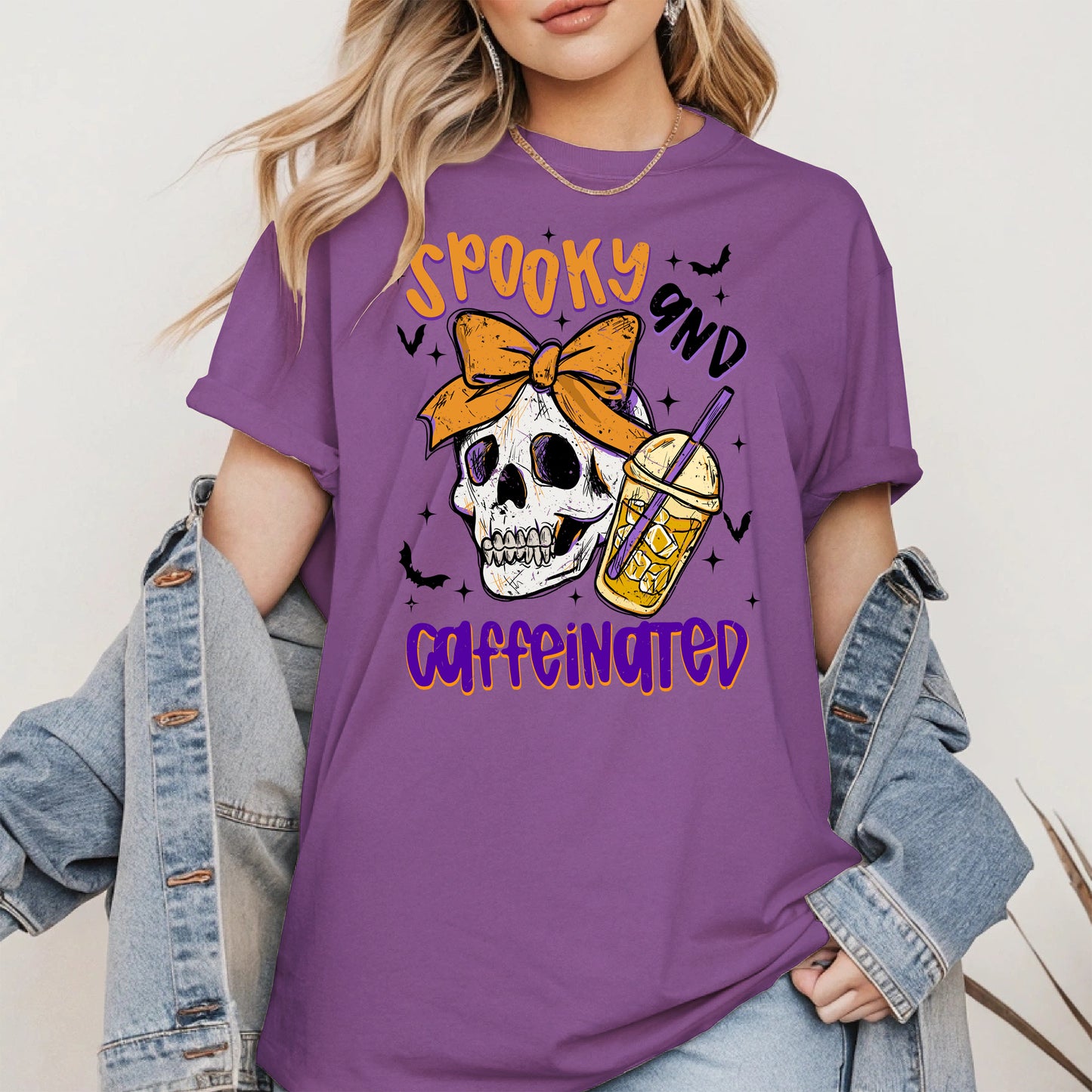 Spooky and Caffeinated halloween shirt