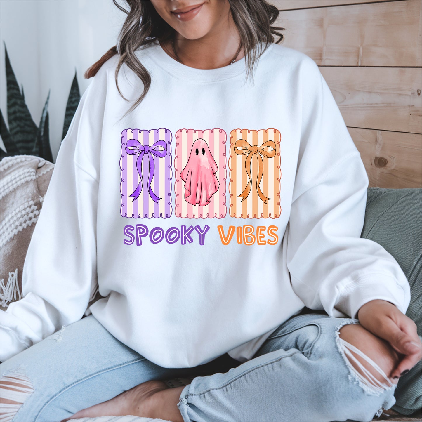 Spooky Vibes Shirt Hoodie Sweatshirt for Halloween and Fall Looks