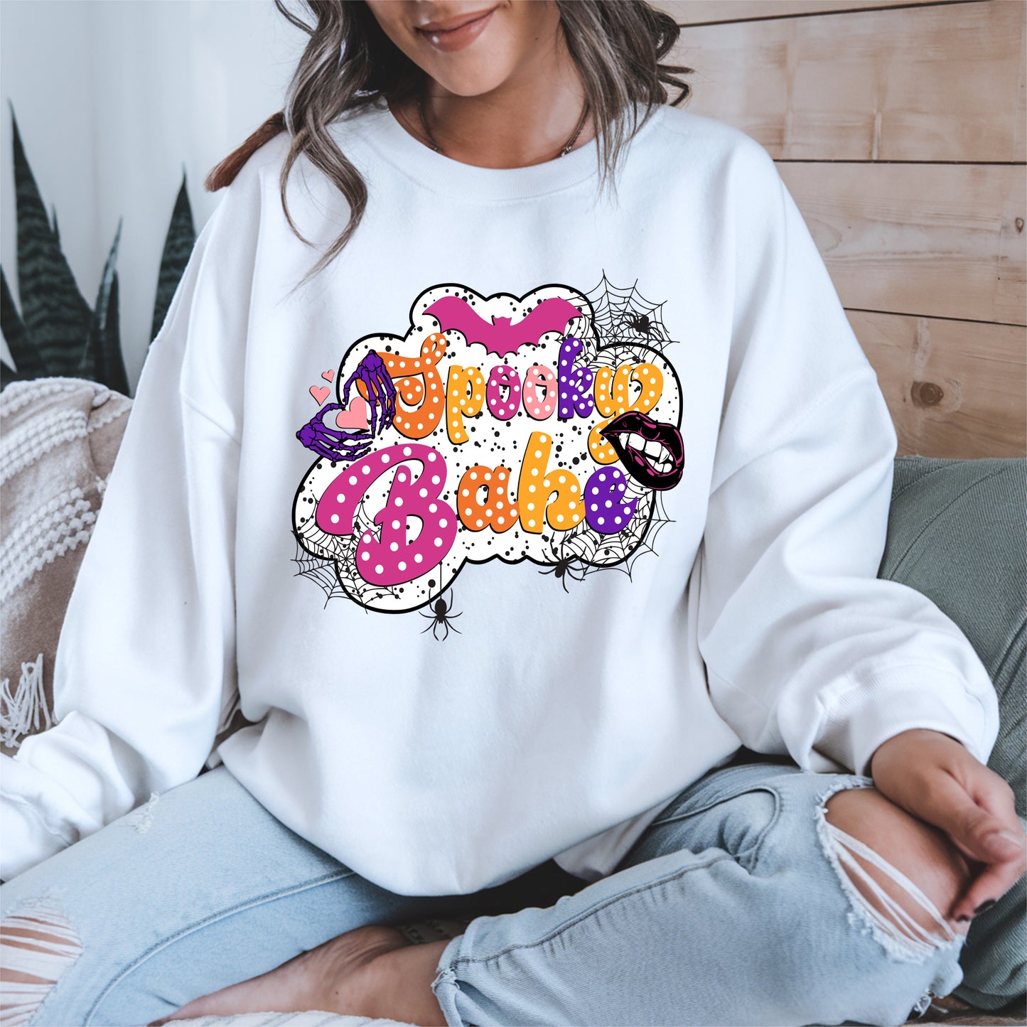 Spooky Babe Halloween Shirt Cute Gothic Retro Tee