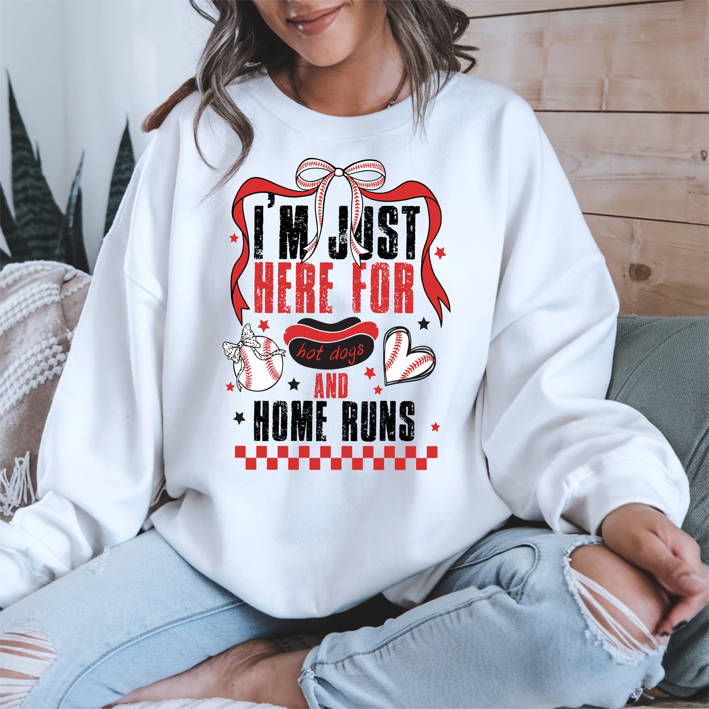 Here For Hot Dogs Baseball Shirt Sport Tee Hoodie Sweatshirt