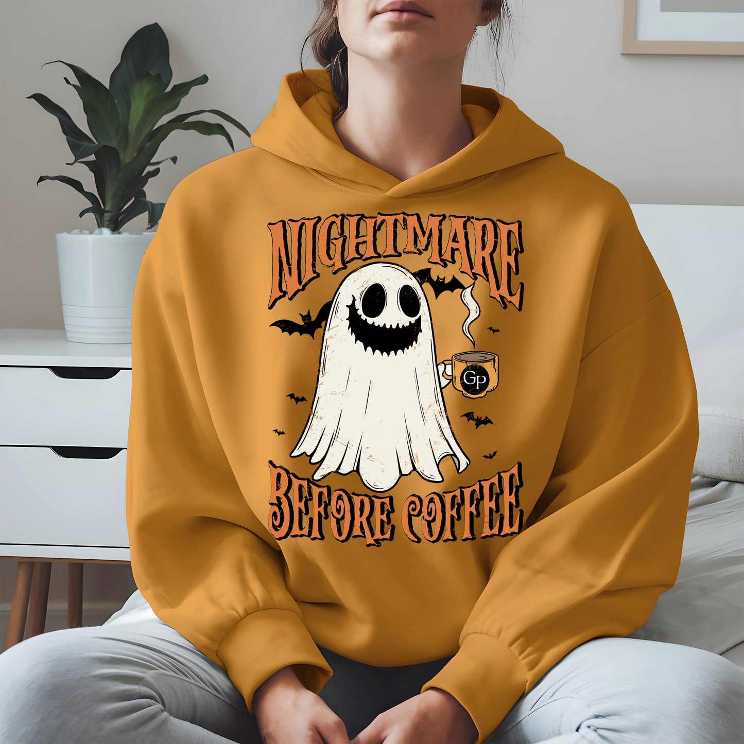 Funny Halloween Ghost Tee for Coffee Shirt