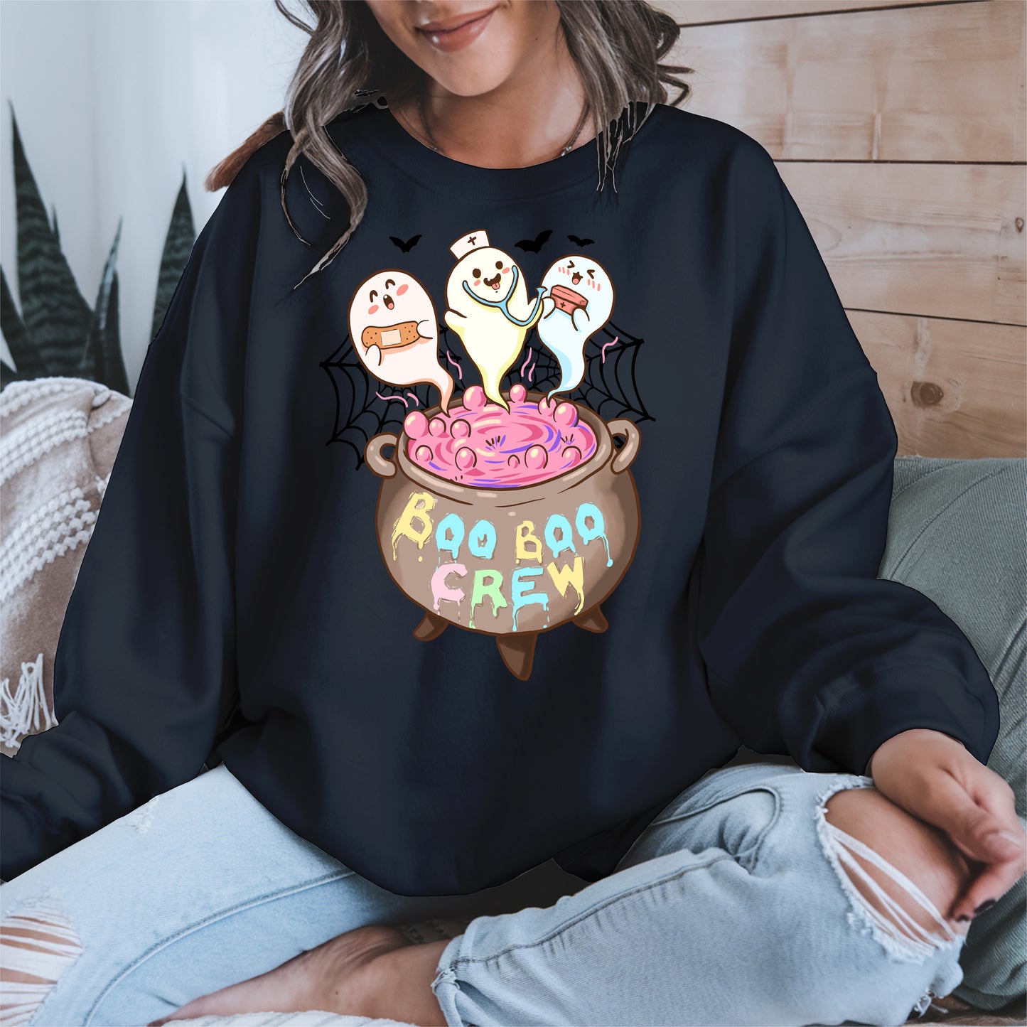 Boo Boo Crew – Cute Halloween Nurse Ghost Shirt
