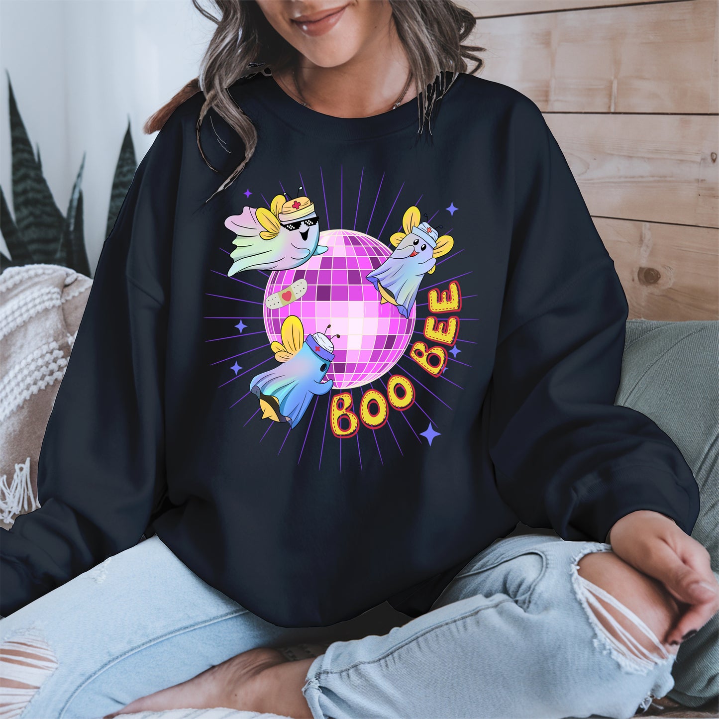 Boo Bee – Cute Disco Ghost Nurse Bee Shirt