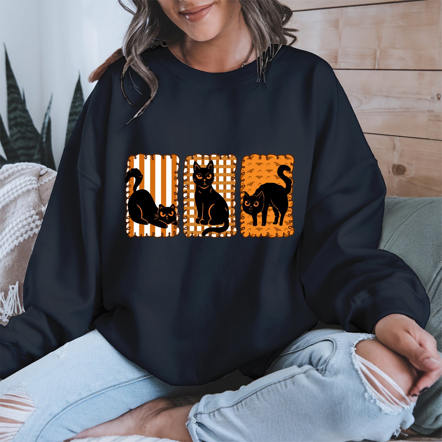 Black Cat Halloween shirt and sweatshirt