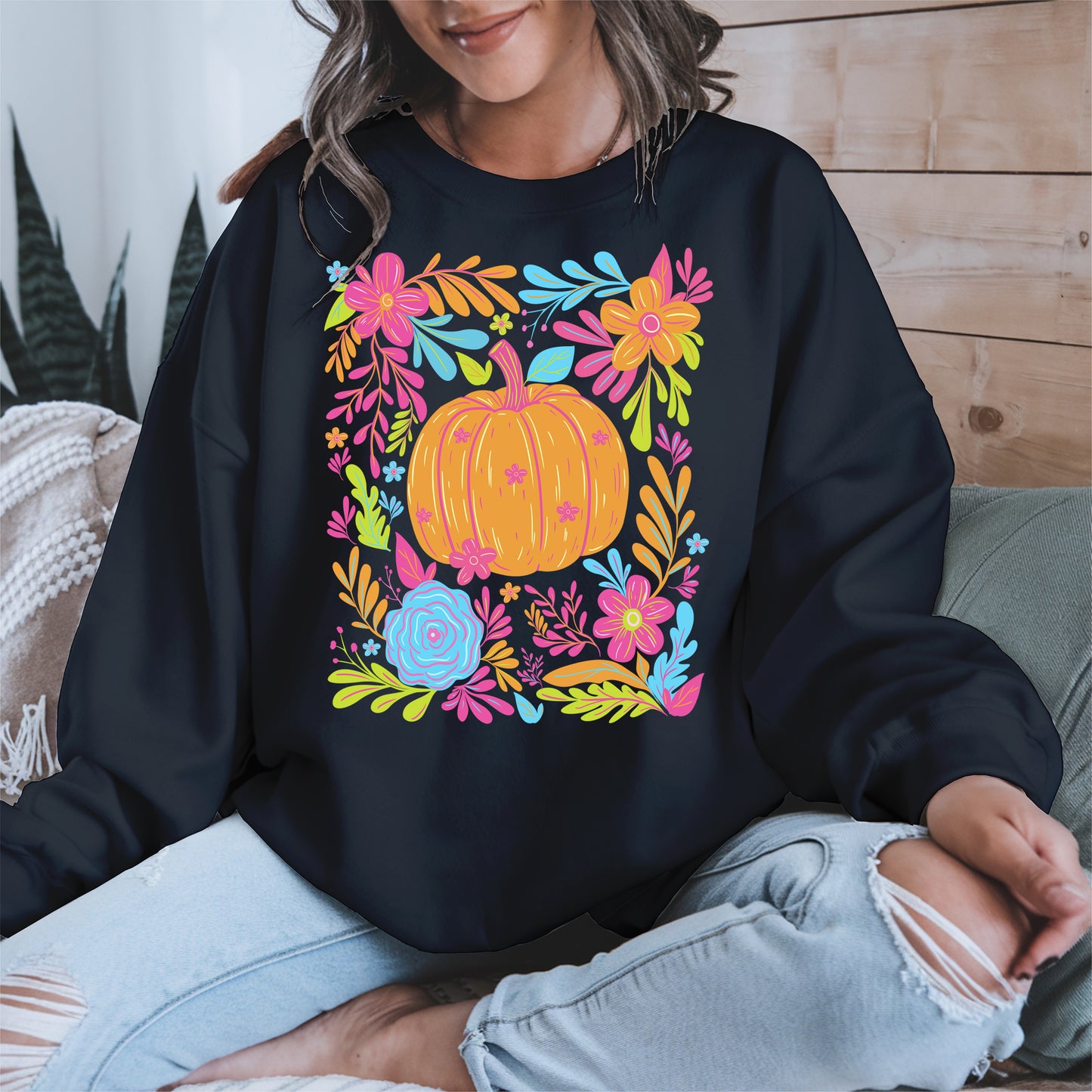 Neon Pumpkin halloween shirt