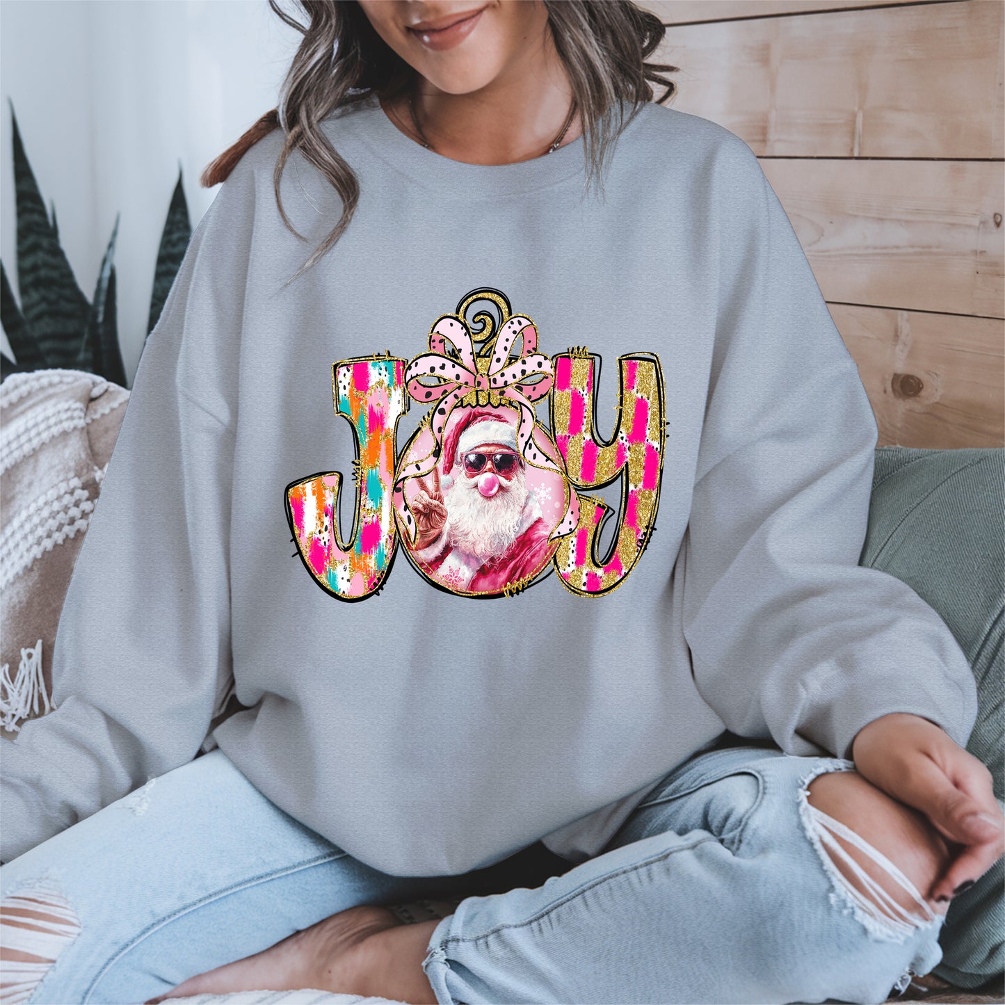 Joy Christmas Shirt Santa Cool Holiday Gift