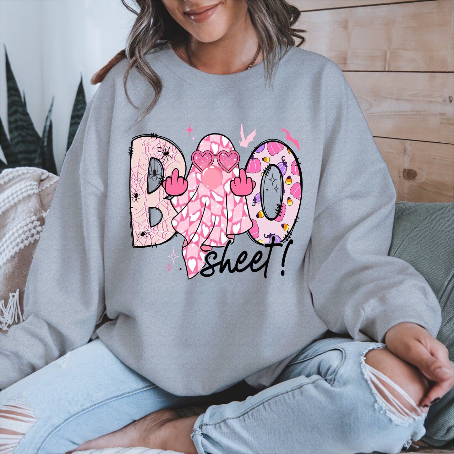 Pink Sassy Ghost Boo Shirt - Cute Halloween Attitude Tee