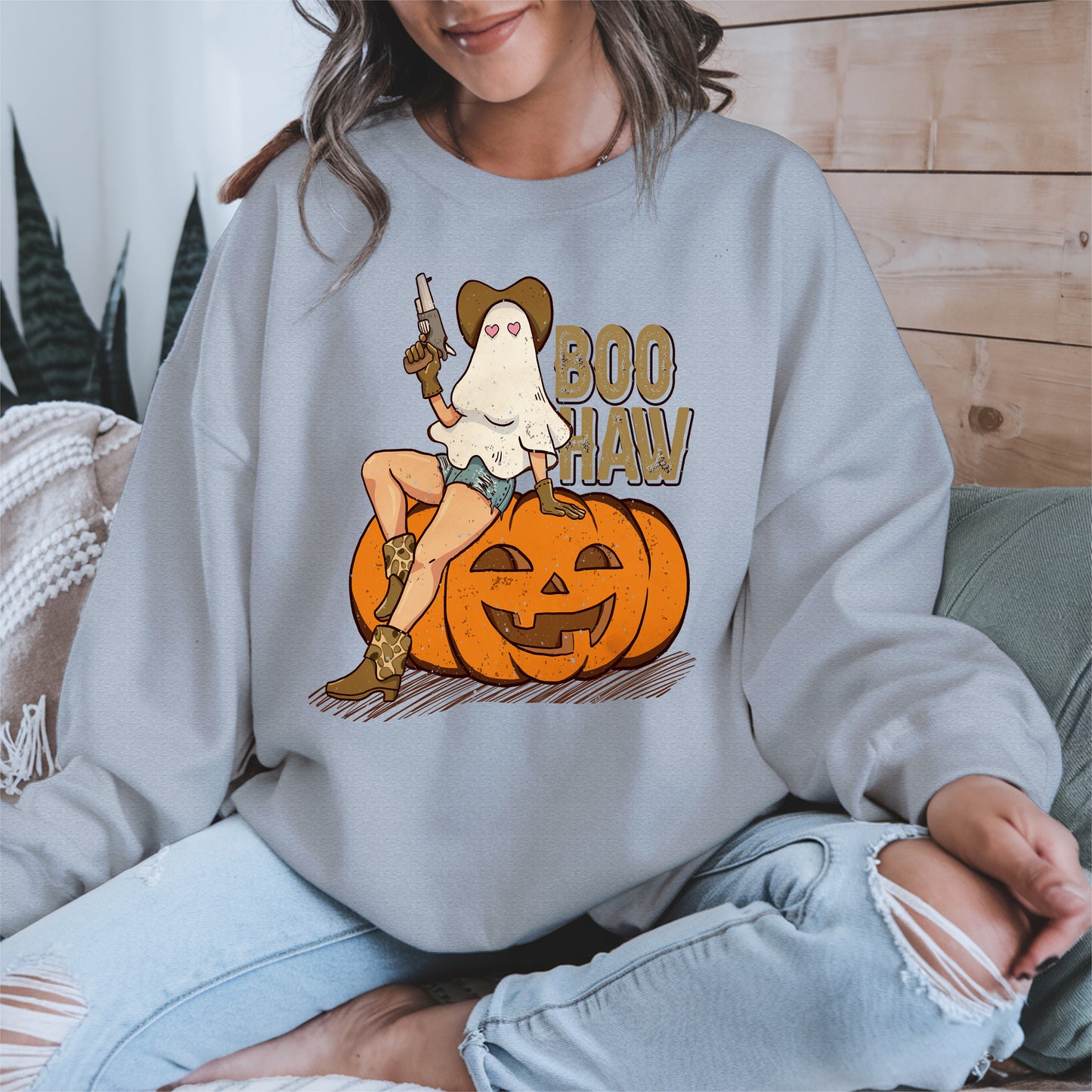 Boo Haw Halloween Cowgirl Tee