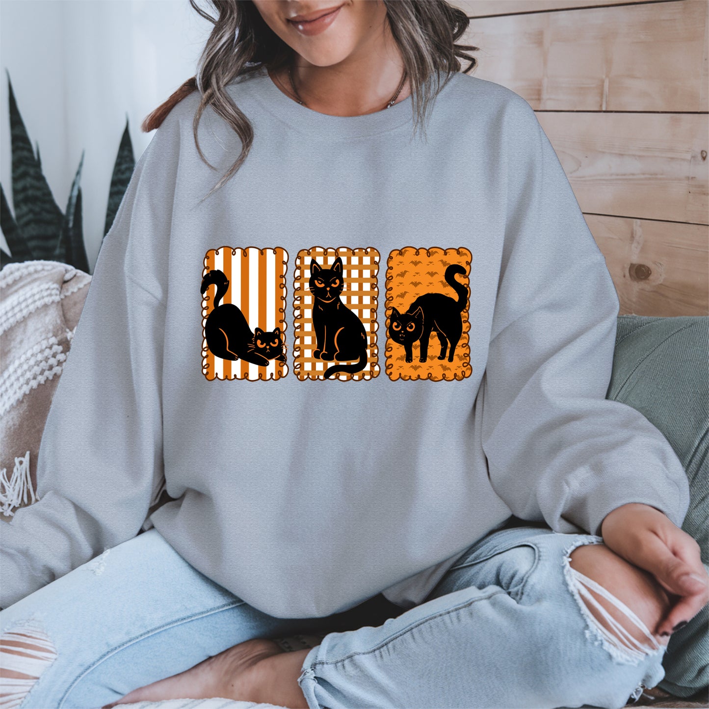 Black Cat Halloween shirt and sweatshirt