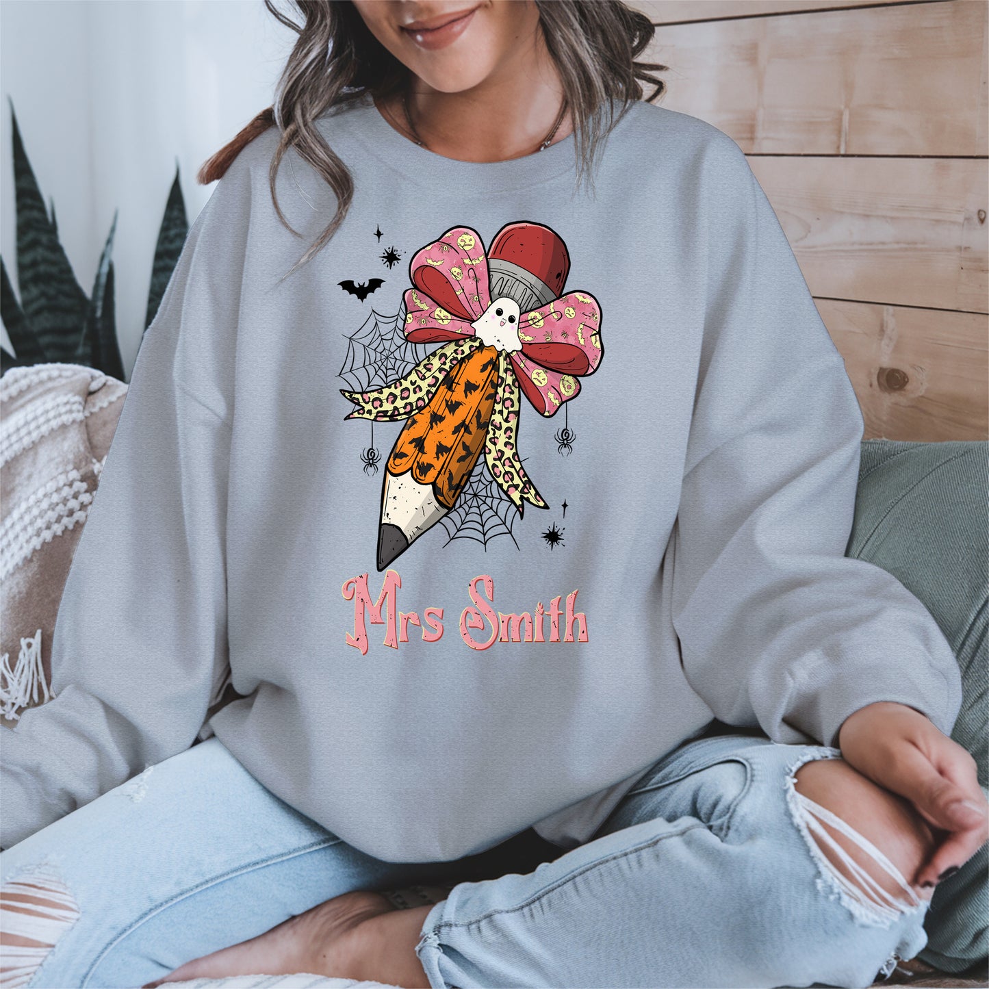 Teacher Pencil Bow Halloween shirt