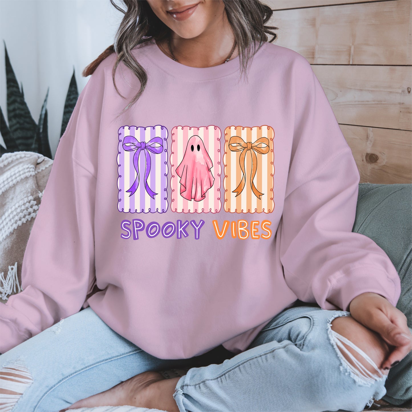 Spooky Vibes Shirt Hoodie Sweatshirt for Halloween and Fall Looks