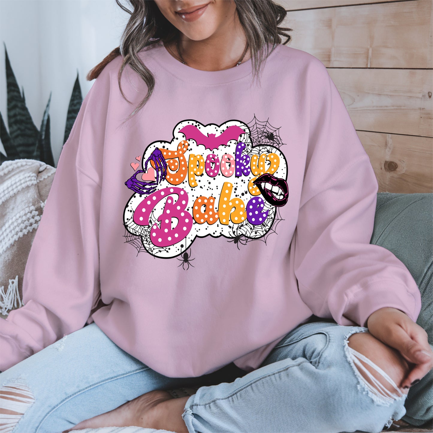 Spooky Babe Halloween Shirt Cute Gothic Retro Tee
