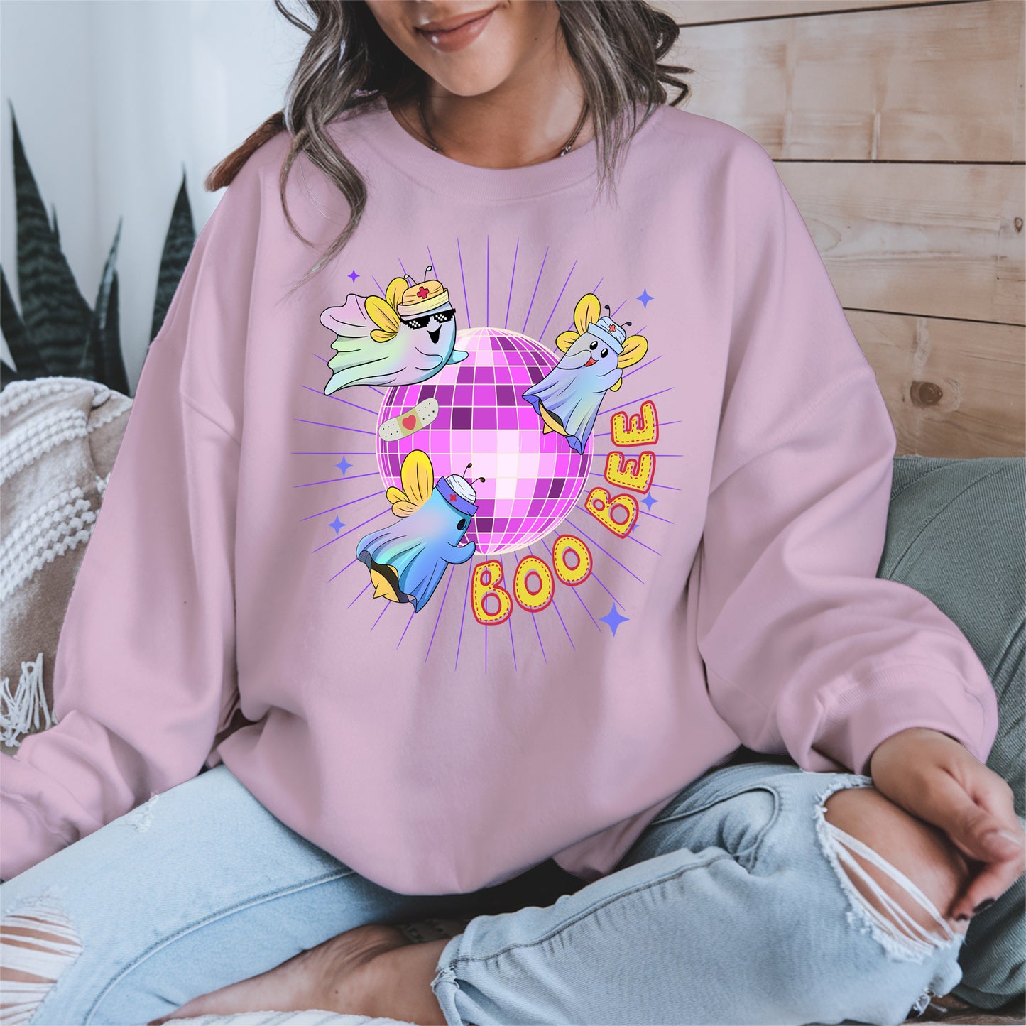Boo Bee – Cute Disco Ghost Nurse Bee Shirt