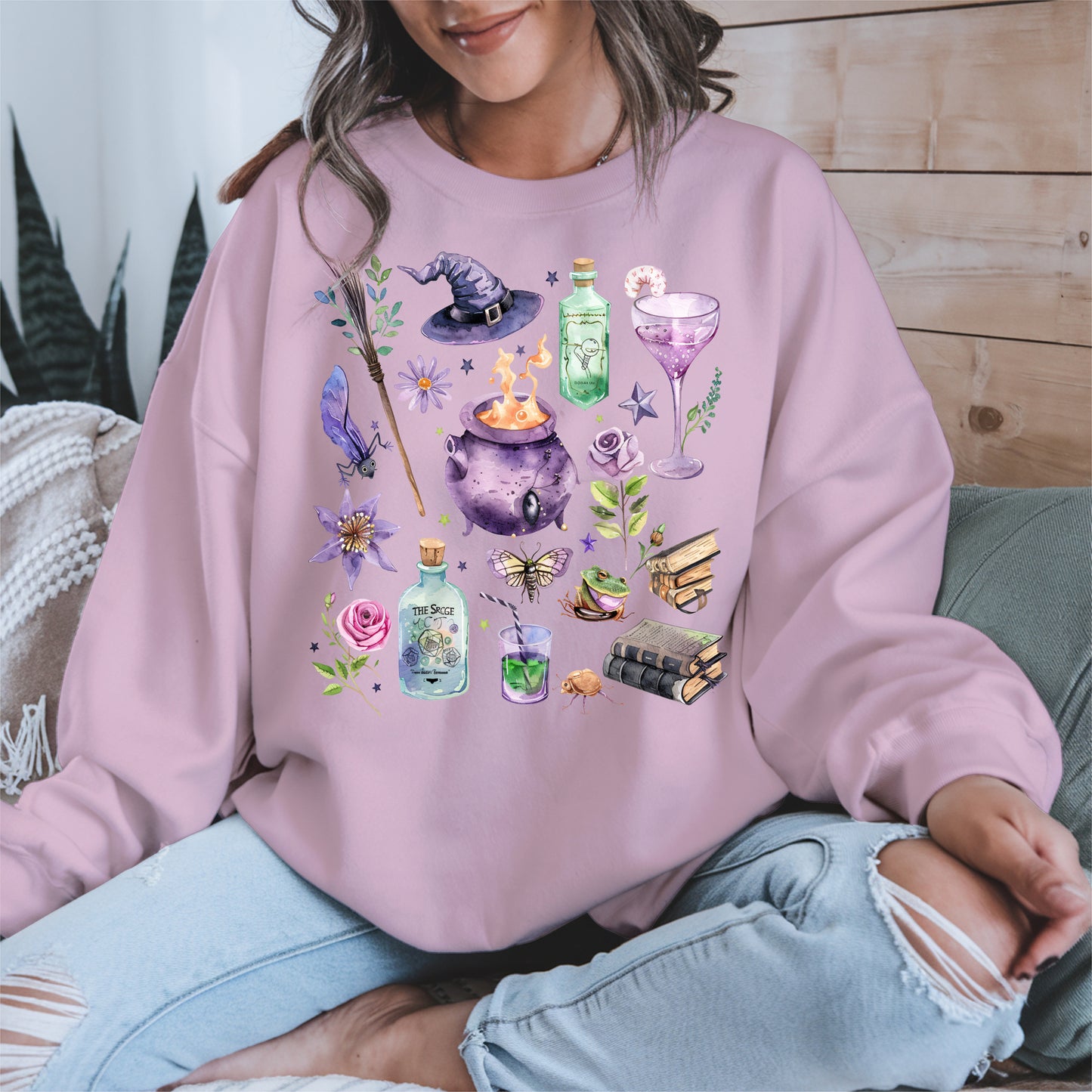 Witchy Vibes Watercolor Potion Tee