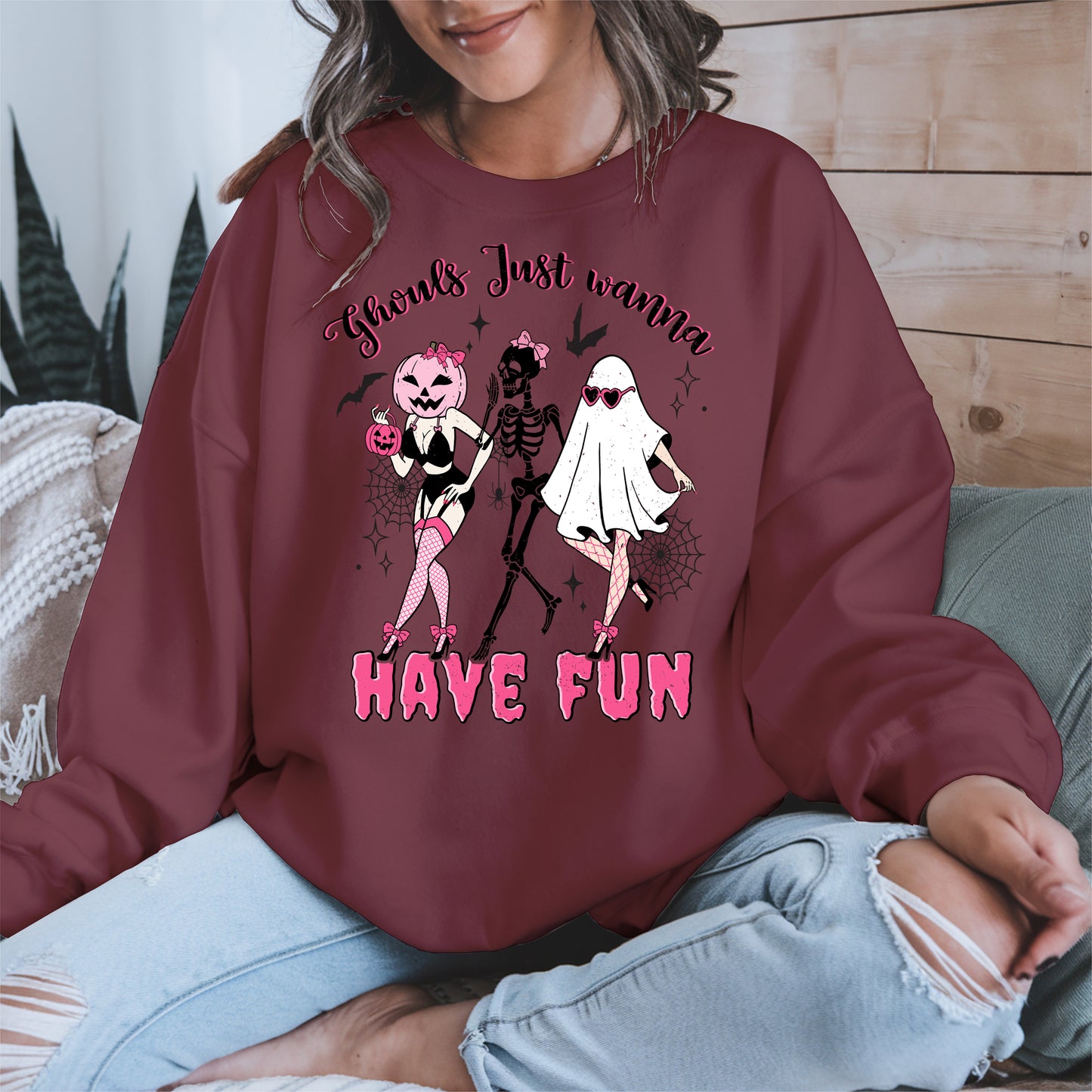 Ghouls Just Wanna Have Fun Halloween Pinup Design