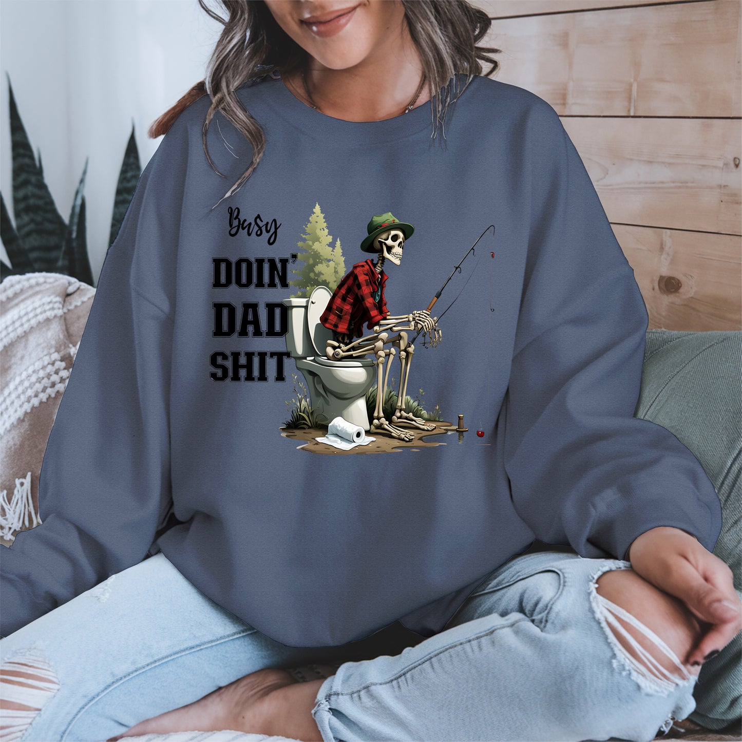 Funny Dad Fishing Skeleton Shirt Hoodie Sweatshirt