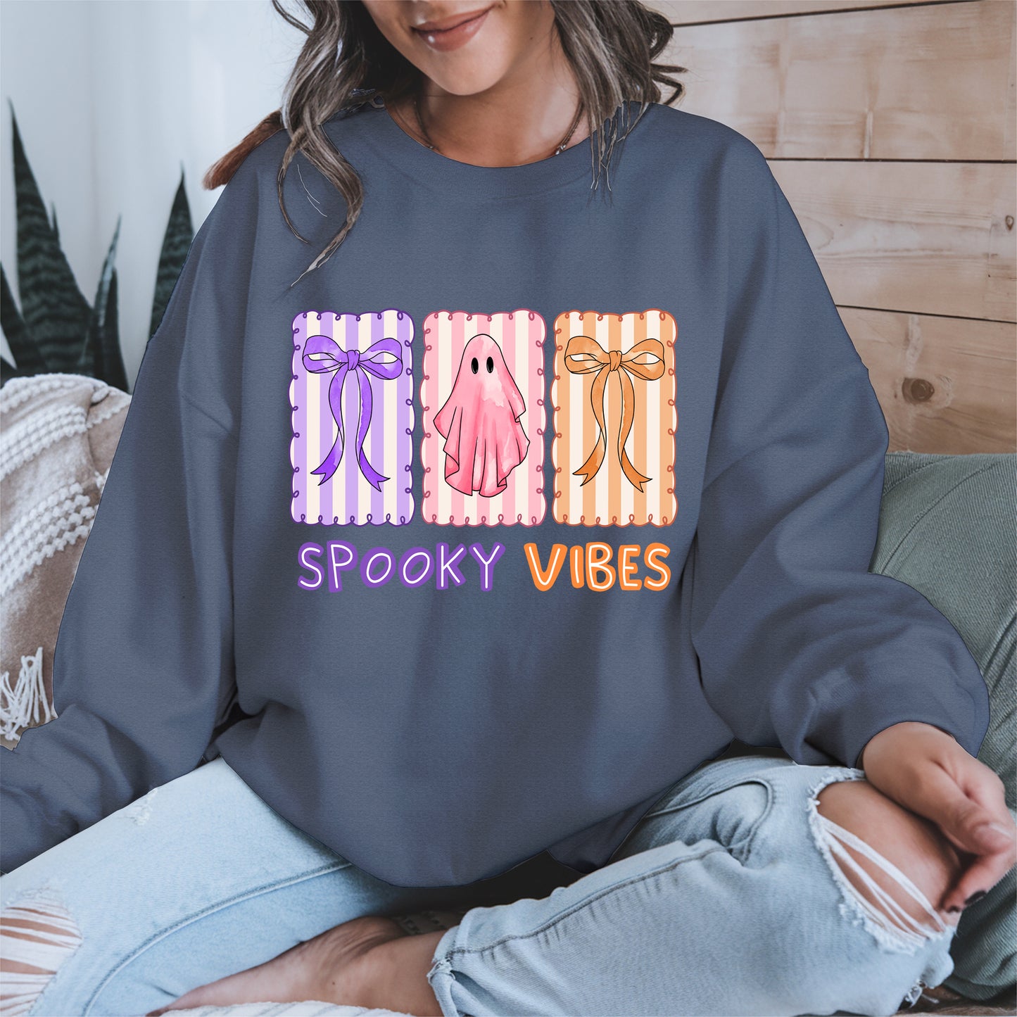 Spooky Vibes Shirt Hoodie Sweatshirt for Halloween and Fall Looks