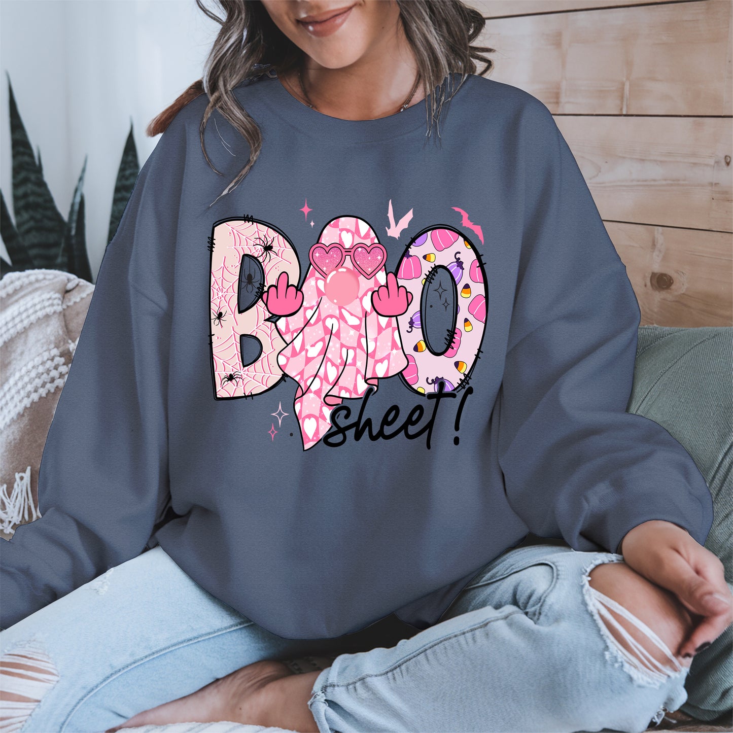 Pink Sassy Ghost Boo Shirt - Cute Halloween Attitude Tee