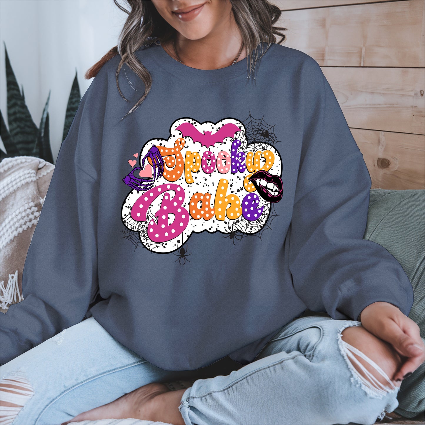 Spooky Babe Halloween Shirt Cute Gothic Retro Tee