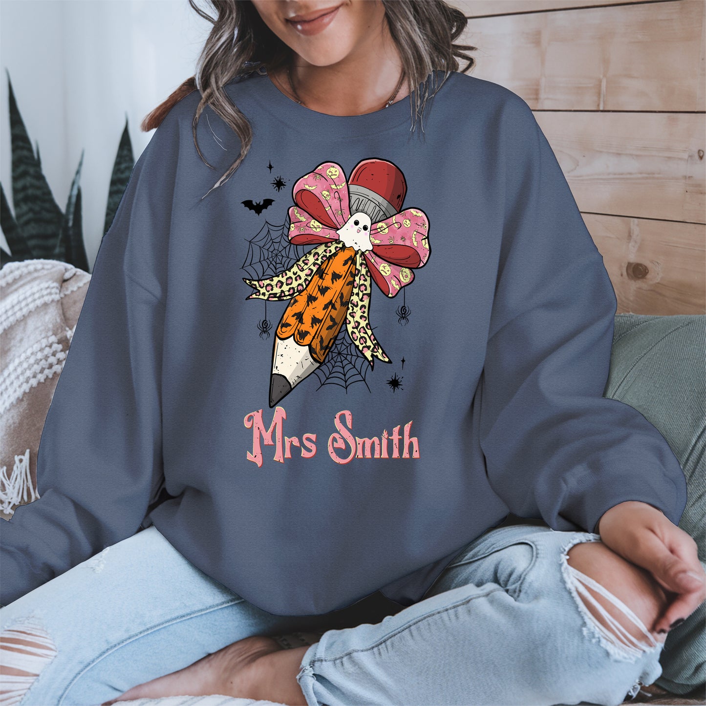Teacher Pencil Bow Halloween shirt