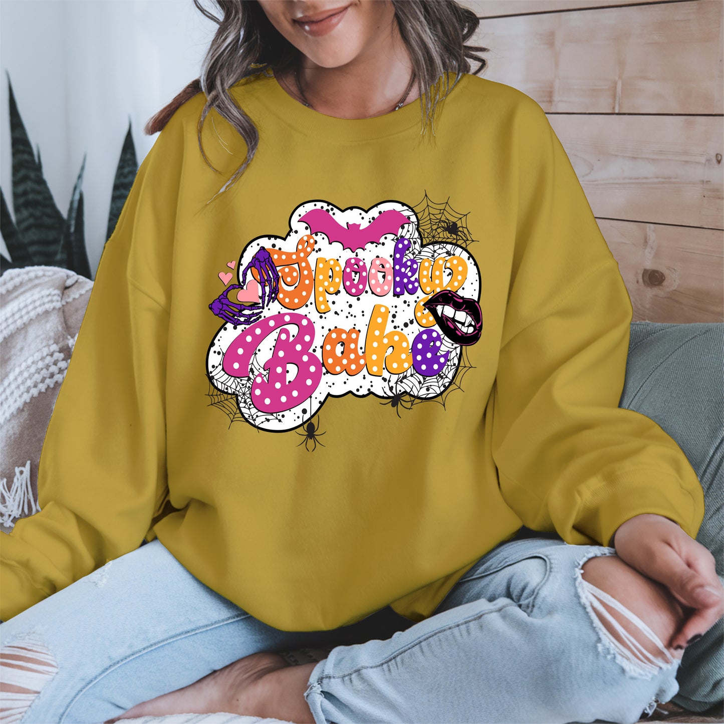 Spooky Babe Halloween Shirt Cute Gothic Retro Tee