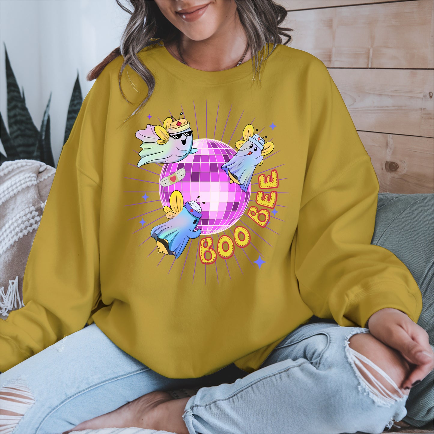 Boo Bee – Cute Disco Ghost Nurse Bee Shirt