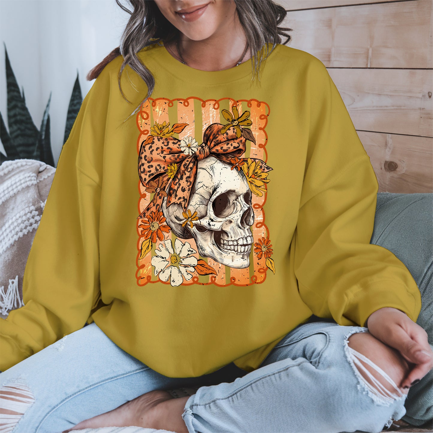 Skull Fall Bow halloween shirt
