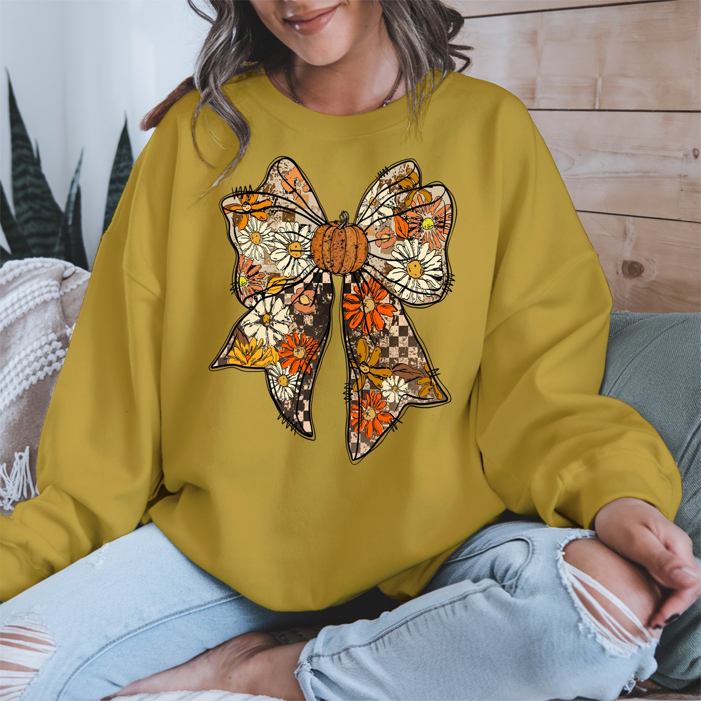 Floral Halloween Coquette Bow shirt