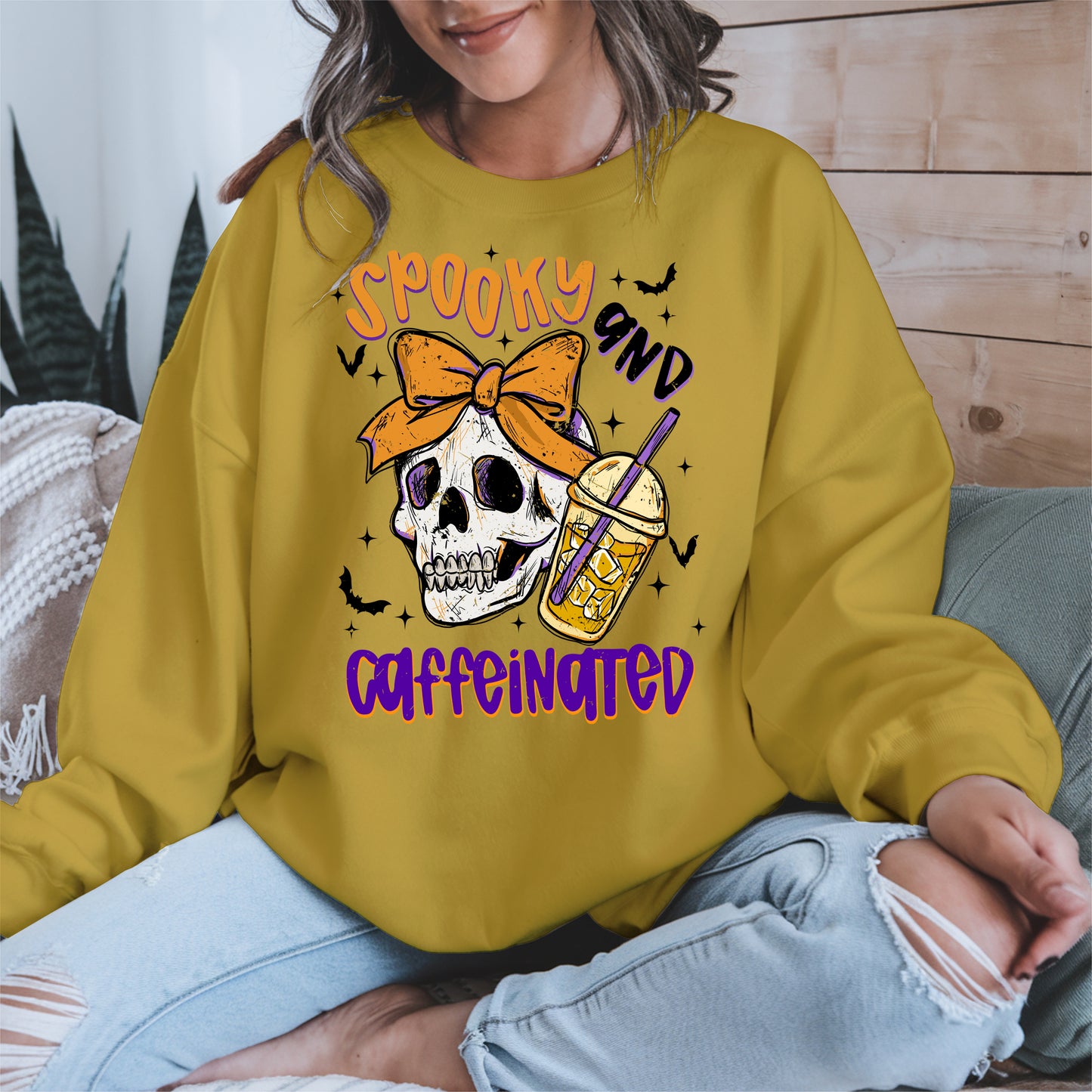 Spooky and Caffeinated halloween shirt