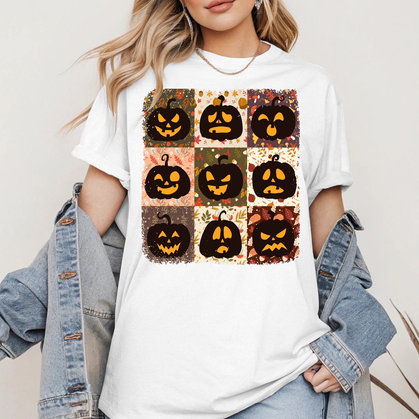 Funny Pumpkin Faces Shirt Hoodie Sweatshirt for Halloween Lovers