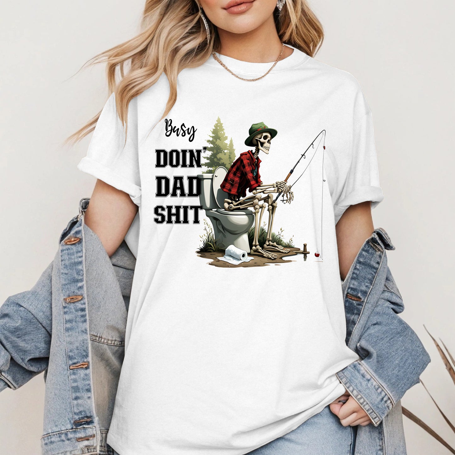 Funny Dad Fishing Skeleton Shirt Hoodie Sweatshirt