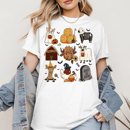 Spooky Cute Halloween Farm Animal Shirt