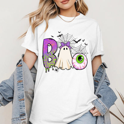 BOO Ghost Eyeball Shirt Hoodie Sweatshirt for Halloween Fun