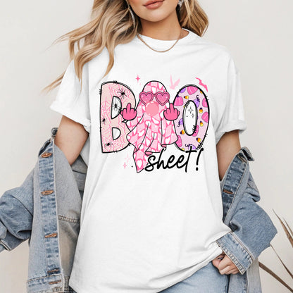 Pink Sassy Ghost Boo Shirt - Cute Halloween Attitude Tee