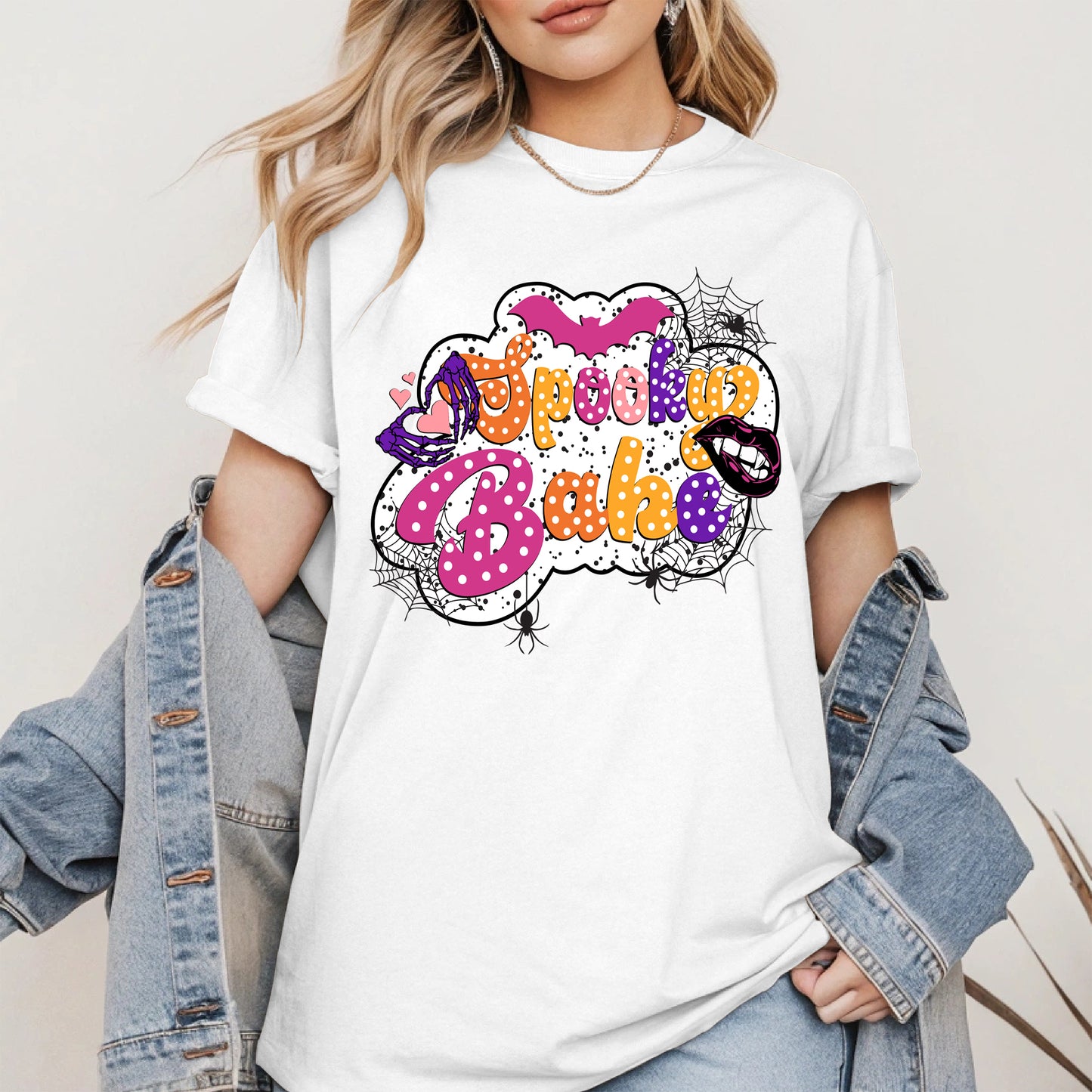 Spooky Babe Halloween Shirt Cute Gothic Retro Tee