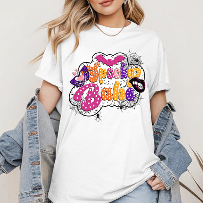 Spooky Babe Halloween Shirt Cute Gothic Retro Tee