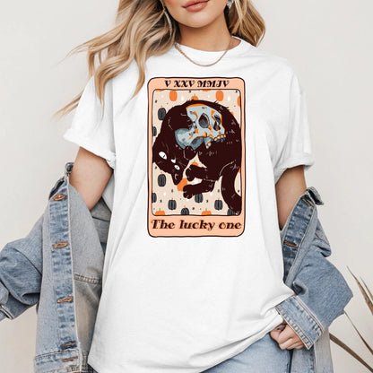 The Lucky One - Halloween Black Cat Tarot Tee
