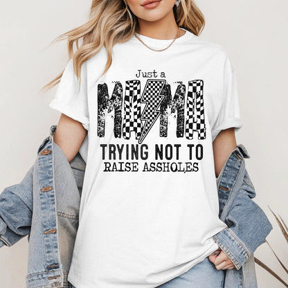 Just a Mama Trying Shirt Hoodie Sweatshirt Gift for Moms