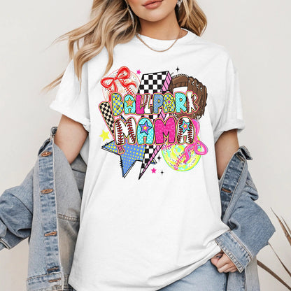 Ballpark Mama Shirt Sport Tee Hoodie Sweatshirt Gift for Baseball Moms