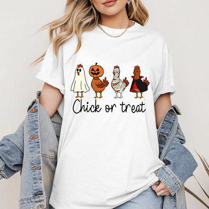 Chick or treat halloween shirt