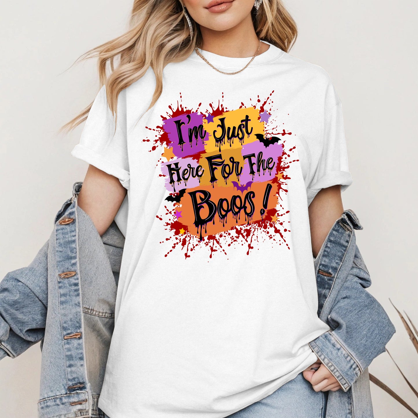 I'm just here for the Boos halloween shirt