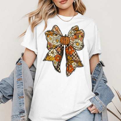 Floral Halloween Coquette Bow shirt